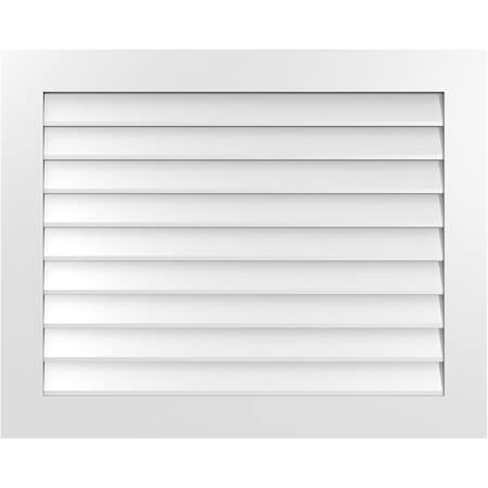 Ekena Millwork Vertical Surface Mount PVC Gable Vent: Non-Functional, w/3-1/2"W x 1"H, Standard Frame, 40"W x 32"H GVPVE40X3201SN